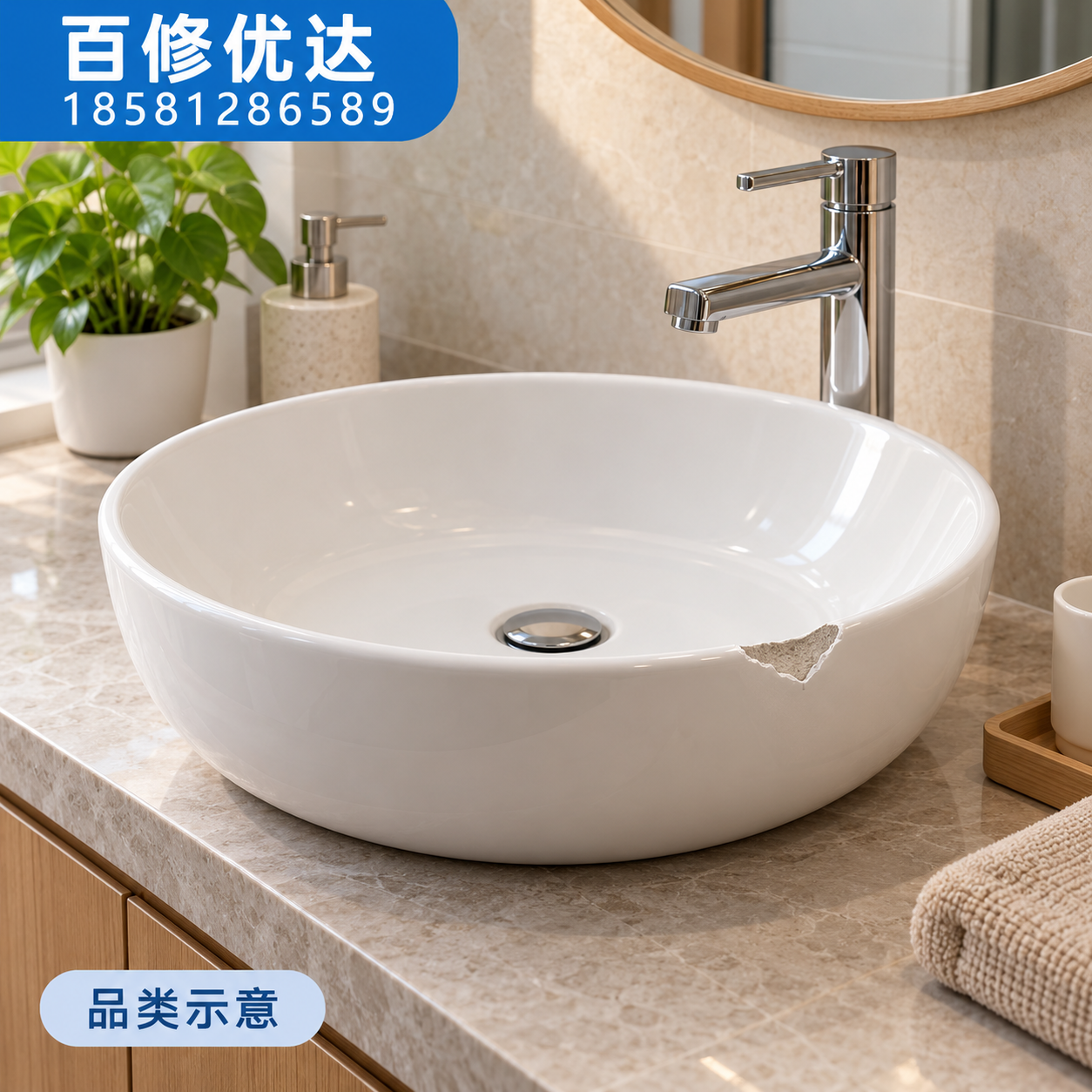 洗手盆维修知识品类示意图
