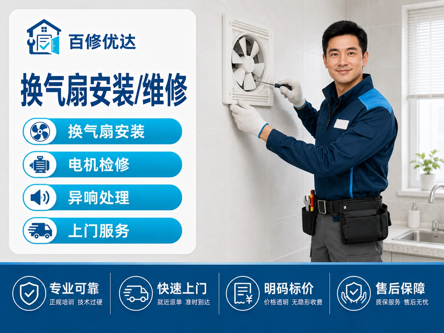 换气扇（安装/拆卸/打孔）上门服务主图