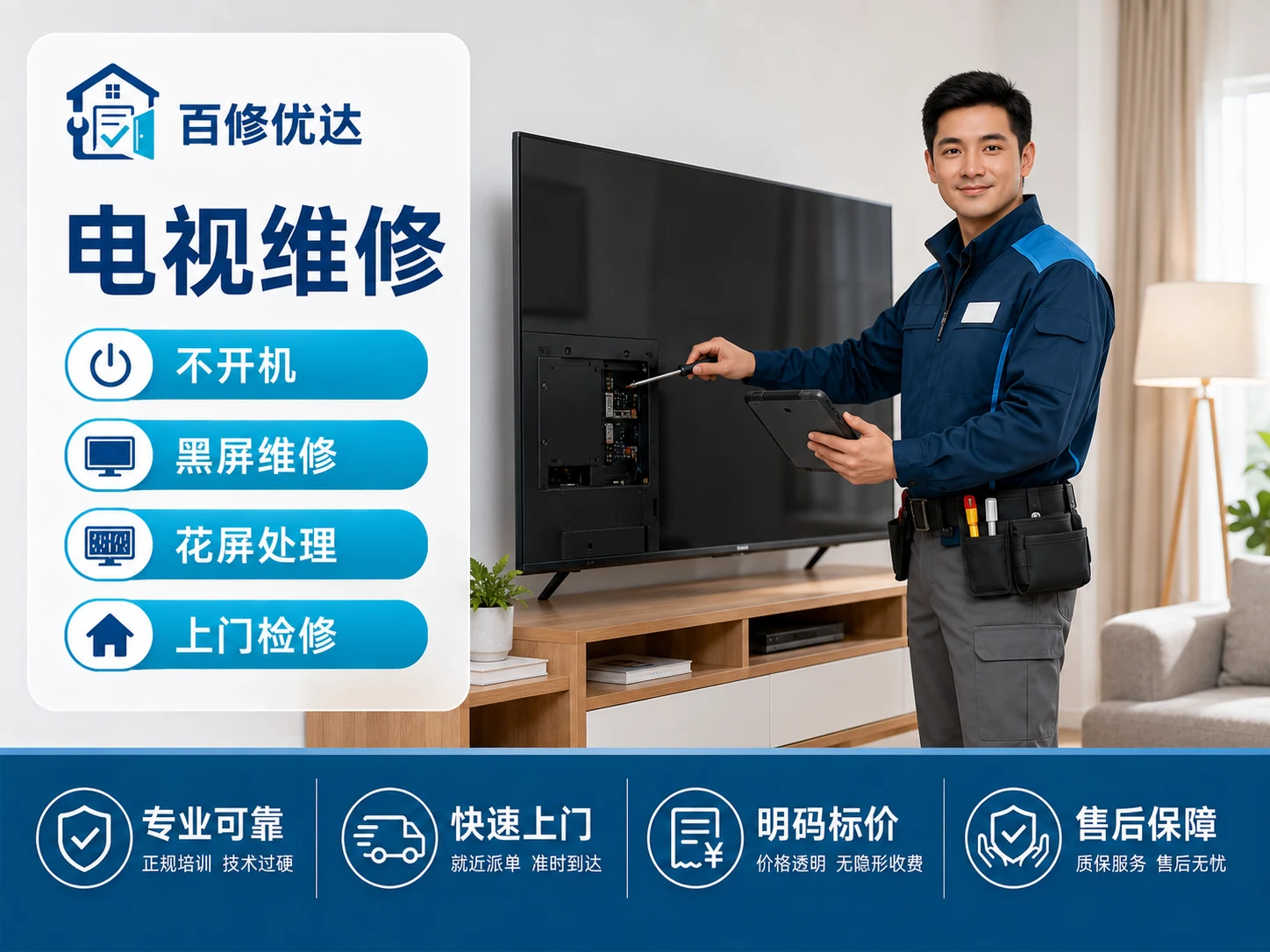 萍乡电视维修品类示意图