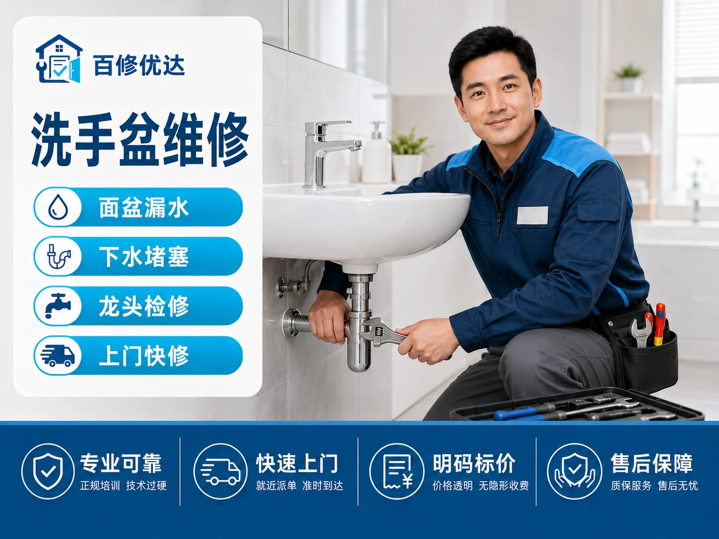 洗手盆上门服务主图